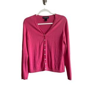 Brooks Brothers pink cardigan